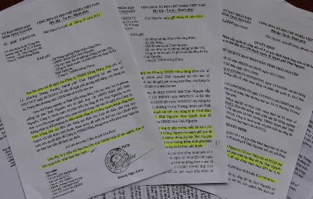 Nhiều văn bản của UBND tỉnh Thái Nguyên chỉ đạo các Sở, ngành “hợp thức hóa” đất đê thành đất dự án. Ảnh: TL Nhiều văn bản của UBND tỉnh Thái Nguyên chỉ đạo các Sở, ngành “hợp thức hóa” đất đê thành đất dự án. Ảnh: TL