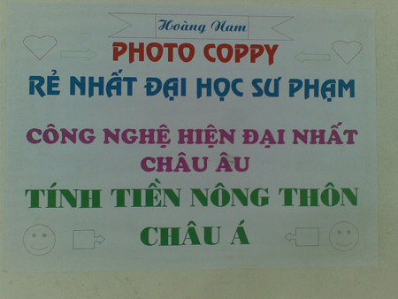 Công nghệ hiện đại nhưng tính tiền kiểu nông thôn châu Á.