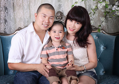 Gia đình nhỏ của diễn viên Hải Anh. Gia đình nhỏ của diễn viên Hải Anh.
