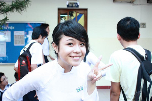 Thái Trinh ngày còn học tại trường Bùi Thị Xuân. Thái Trinh ngày còn học tại trường Bùi Thị Xuân.