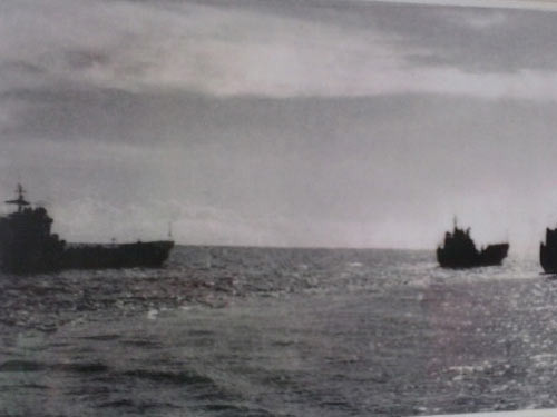 Tàu của Đoàn 125 đưa lực lượng đặc công hải quân ra giải phóng Trường Sa. Ảnh: TƯ LIỆU