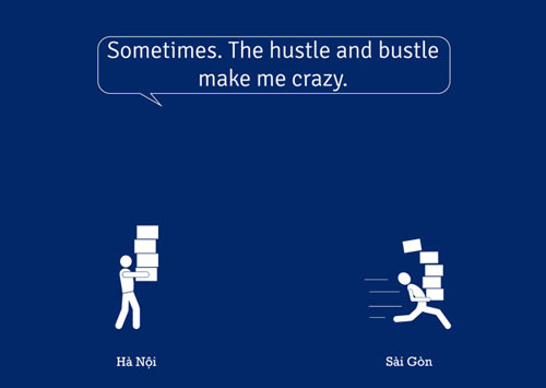 Nhịp sống của Sài Gòn có vẻ hối hả hơn Hà Nội Nhịp sống của Sài Gòn có vẻ hối hả hơn Hà Nội