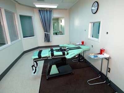 Bên trong phòng tiêm thuốc độc ở Mỹ. Ảnh: Lynchburg Times.