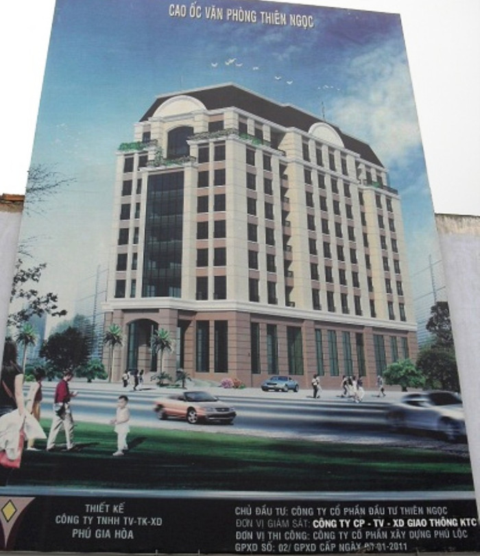 Bản vẽ khu cao ốc Thiên Ngọc của ông Lèo