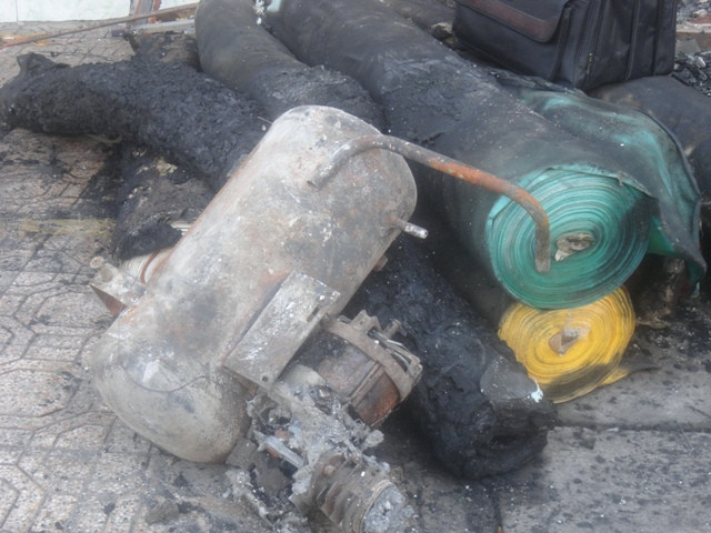 Một số đồ dùng còn lại sau vụ cháy