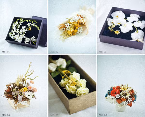 Hoa “vĩnh cửu” Risis Hoa "vĩnh cửu" Risis được tạo nên từ hoa tự nhiên mạ vàng 24K Risis Hoa “vĩnh cửu” Risis hút khách bởi sự độc đáo và vẻ đẹp hiếm có. Nhờ công nghệ mạ vàng Risis, hoa hồng, hoa phong lan vốn được xem là biểu tượng của tình yêu trở thành những bông hoa vĩnh cửu, có thể lưu giữ như một vật trang sức cho phái nữ. Các nhân viên bán hàng tại showroom của Vietinbank Gold & Jewellery cho biết, mặc dù mới ra mắt nhưng hoa vĩnh cửu Risis đã được nhiều khách hàng săn đón, đặt mua từ sớm.