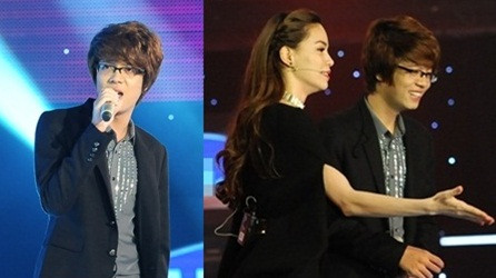 Và vui mừng đưa thí sinh đội mình ra mắt ban giám khảo