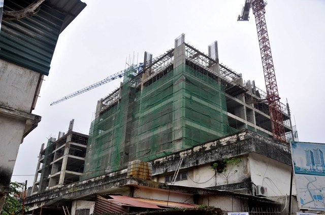 Công trường tại dự án Sky Garden im ắng Công trường tại dự án Sky Garden im ắng