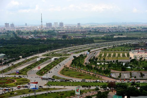 Huyện Từ Liêm nằm ở điểm khởi đầu của Đại lộ Thăng Long. Ảnh: HH. Huyện Từ Liêm nằm ở điểm khởi đầu của Đại lộ Thăng Long. Ảnh: HH.