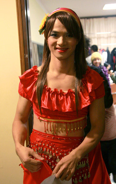 Xuân Bắc trong tạo hình 1 thiếu nữ khá ngộ nghĩnh và chắc chắn, sự đổi mới của anh trong Táo quân 2013 sẽ là 1 trong những điểm sáng thu hút khán giả.