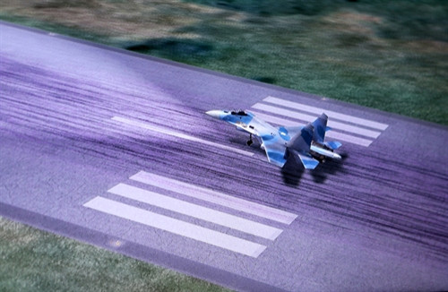 Thực hiện hạ cánh trong buồng tập lái ở điều kiện bay ban đêm. Thực hiện hạ cánh trong buồng tập lái ở điều kiện bay ban đêm.