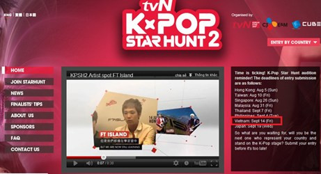 Trước khi đến với Việt Nam, cuộc thi K-pop Star Hunt đã từng có mùa giải đầu tiên rất thành công. Năm nay, có 8 quốc gia và vùng lãnh thổ sẽ cùng đón chào K-pop Star Hunt, đó là Hong Kong, Đài Loan, Singapore, Malyasia, Philippines, Thái Lan, Nhật Bản và Việt Nam.(Theo The box)