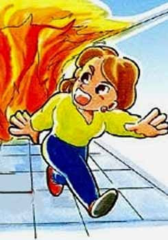 Khi bước chân vào một ngôi nhà cao tầng, nhiều tầng, việc đầu tiên bạn cần phải để ý xem cầu thang bộ, cầu thang thoát nạn ở đâu. Có thể bạn đi bằng lối thang máy nhưng vẫn cần đưa mắt chú ý đến vị trí đặt các phương tiện chữa cháy để khi xảy ra hỏa hoạn, các phương tiện này có thể giúp bạn thoát nạn. Hoặc đôi khi các cuộn dây vòi nước chính là các “dây” cứu nạn khi có hỏa hoạn. Khi có cháy hãy bình tĩnh suy xét là yếu tố quan trọng nhất. Dùng các thiết bị chữa cháy có sẵn dập tắt đám cháy. Nếu không dập được cháy hãy đóng cửa phòng bị cháy lại. Tìm các lối thoát nạn sẵn có theo đèn chỉ dẫn (hoặc nghe thông báo qua hệ thống truyền thanh, vô tuyến). Có thể tìm lối thoát sang các phòng khác. Lưu ý hãy sử dụng cầu thang bộ hay theo lối đèn có chữ "EXIT" - lối ra để thoát nạn. Tuyệt đối không dùng thang máy vì khi xảy ra hỏa hoạn có thể nguồn điện bị ngắt, bạn sẽ bạn kẹt trong đó. Đồng thời trên đường đi, hãy báo cho hàng xóm hoặc những người khác ở các phòng lân cận biết đang có cháy xảy ra. Nếu phải băng qua lửa thì hãy dùng chăn, áo thấm nước ướt trùm lên người. Bò hoặc đi khom người khi di chuyển trong vùng có nhiều khói. Nếu có điều kiện, hãy dùng khăn thấm nước để bị lên mũi sẽ giúp hạn chế hít phải khí độc. Lưu ý: nếu phải mở cửa hãy kiểm tra nhiệt độ trước khi mở (bằng cách sờ tay vào cửa). Nếu nhiệt độ quá cao, tuyệt đối không được mở. Khi mở cửa, nên tránh mặt, né người sang một bên đề phòng lửa tạt (để tránh tổn thương do hiện tượng chênh lệch áp suất). Khi vào phòng nếu thấy có khói lùa vào hãy dùng vải, giẻ ướt chặn lấy chân cửa. Nếu không tìm thấy lối ra cửa chính, hãy di chuyển ra ban công hoặc mở cửa sổ. Rồi từ ban công/cửa sổ hãy hô to cho mọi người biết. Sau đó gọi ngay cho lực lượng phòng cháy chữa cháy (số 114) để thông báo vị trí cụ thể của mình. Trong khi chờ đợi lực lượng phòng cháy chữa cháy chuyên nghiệp, hãy tìm các phương tiện cứu nạn có sẵn trong tòa nhà được trang bị từ trước như thang, dây thoát hiểm để xuống. Hãy quan sát kỹ để tìm kiếm phương tiện, đôi khi tấm rèm, ga xé dọc, quần áo gió buộc lại cũng có thể là phương tiện giúp bạn thoát nạn. Lưu ý, tuyệt đối không hoảng hốt, nhảy từ trên cao xuống sẽ rất nguy hiểm. Khi có thang, đệm của lực lượng phòng cháy chữa cháy, cứu hộ cứu nạn đến và được yêu cầu, bạn mới nhảy xuống. Khi bước chân vào một ngôi nhà cao tầng, nhiều tầng, việc đầu tiên bạn cần phải để ý xem cầu thang bộ, cầu thang thoát nạn ở đâu. Có thể bạn đi bằng lối thang máy nhưng vẫn cần đưa mắt chú ý đến vị trí đặt các phương tiện chữa cháy để khi xảy ra hỏa hoạn, các phương tiện này có thể giúp bạn thoát nạn. Hoặc đôi khi các cuộn dây vòi nước chính là các “dây” cứu nạn khi có hỏa hoạn. Khi có cháy hãy bình tĩnh suy xét là yếu tố quan trọng nhất. Dùng các thiết bị chữa cháy có sẵn dập tắt đám cháy. Nếu không dập được cháy hãy đóng cửa phòng bị cháy lại. Tìm các lối thoát nạn sẵn có theo đèn chỉ dẫn (hoặc nghe thông báo qua hệ thống truyền thanh, vô tuyến). Có thể tìm lối thoát sang các phòng khác. Lưu ý hãy sử dụng cầu thang bộ hay theo lối đèn có chữ "EXIT" - lối ra để thoát nạn. Tuyệt đối không dùng thang máy vì khi xảy ra hỏa hoạn có thể nguồn điện bị ngắt, bạn sẽ bạn kẹt trong đó. Đồng thời trên đường đi, hãy báo cho hàng xóm hoặc những người khác ở các phòng lân cận biết đang có cháy xảy ra. Nếu phải băng qua lửa thì hãy dùng chăn, áo thấm nước ướt trùm lên người. Bò hoặc đi khom người khi di chuyển trong vùng có nhiều khói. Nếu có điều kiện, hãy dùng khăn thấm nước để bị lên mũi sẽ giúp hạn chế hít phải khí độc. Lưu ý: nếu phải mở cửa hãy kiểm tra nhiệt độ trước khi mở (bằng cách sờ tay vào cửa). Nếu nhiệt độ quá cao, tuyệt đối không được mở. Khi mở cửa, nên tránh mặt, né người sang một bên đề phòng lửa tạt (để tránh tổn thương do hiện tượng chênh lệch áp suất). Khi vào phòng nếu thấy có khói lùa vào hãy dùng vải, giẻ ướt chặn lấy chân cửa. Nếu không tìm thấy lối ra cửa chính, hãy di chuyển ra ban công hoặc mở cửa sổ. Rồi từ ban công/cửa sổ hãy hô to cho mọi người biết. Sau đó gọi ngay cho lực lượng phòng cháy chữa cháy (số 114) để thông báo vị trí cụ thể của mình. Trong khi chờ đợi lực lượng phòng cháy chữa cháy chuyên nghiệp, hãy tìm các phương tiện cứu nạn có sẵn trong tòa nhà được trang bị từ trước như thang, dây thoát hiểm để xuống. Hãy quan sát kỹ để tìm kiếm phương tiện, đôi khi tấm rèm, ga xé dọc, quần áo gió buộc lại cũng có thể là phương tiện giúp bạn thoát nạn. Lưu ý, tuyệt đối không hoảng hốt, nhảy từ trên cao xuống sẽ rất nguy hiểm. Khi có thang, đệm của lực lượng phòng cháy chữa cháy, cứu hộ cứu nạn đến và được yêu cầu, bạn mới nhảy xuống.