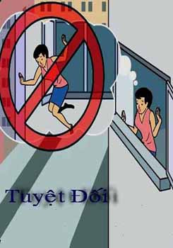 Khi bước chân vào một ngôi nhà cao tầng, nhiều tầng, việc đầu tiên bạn cần phải để ý xem cầu thang bộ, cầu thang thoát nạn ở đâu. Có thể bạn đi bằng lối thang máy nhưng vẫn cần đưa mắt chú ý đến vị trí đặt các phương tiện chữa cháy để khi xảy ra hỏa hoạn, các phương tiện này có thể giúp bạn thoát nạn. Hoặc đôi khi các cuộn dây vòi nước chính là các “dây” cứu nạn khi có hỏa hoạn. Khi có cháy hãy bình tĩnh suy xét là yếu tố quan trọng nhất. Dùng các thiết bị chữa cháy có sẵn dập tắt đám cháy. Nếu không dập được cháy hãy đóng cửa phòng bị cháy lại. Tìm các lối thoát nạn sẵn có theo đèn chỉ dẫn (hoặc nghe thông báo qua hệ thống truyền thanh, vô tuyến). Có thể tìm lối thoát sang các phòng khác. Lưu ý hãy sử dụng cầu thang bộ hay theo lối đèn có chữ "EXIT" - lối ra để thoát nạn. Tuyệt đối không dùng thang máy vì khi xảy ra hỏa hoạn có thể nguồn điện bị ngắt, bạn sẽ bạn kẹt trong đó. Đồng thời trên đường đi, hãy báo cho hàng xóm hoặc những người khác ở các phòng lân cận biết đang có cháy xảy ra. Nếu phải băng qua lửa thì hãy dùng chăn, áo thấm nước ướt trùm lên người. Bò hoặc đi khom người khi di chuyển trong vùng có nhiều khói. Nếu có điều kiện, hãy dùng khăn thấm nước để bị lên mũi sẽ giúp hạn chế hít phải khí độc. Lưu ý: nếu phải mở cửa hãy kiểm tra nhiệt độ trước khi mở (bằng cách sờ tay vào cửa). Nếu nhiệt độ quá cao, tuyệt đối không được mở. Khi mở cửa, nên tránh mặt, né người sang một bên đề phòng lửa tạt (để tránh tổn thương do hiện tượng chênh lệch áp suất). Khi vào phòng nếu thấy có khói lùa vào hãy dùng vải, giẻ ướt chặn lấy chân cửa. Nếu không tìm thấy lối ra cửa chính, hãy di chuyển ra ban công hoặc mở cửa sổ. Rồi từ ban công/cửa sổ hãy hô to cho mọi người biết. Sau đó gọi ngay cho lực lượng phòng cháy chữa cháy (số 114) để thông báo vị trí cụ thể của mình. Trong khi chờ đợi lực lượng phòng cháy chữa cháy chuyên nghiệp, hãy tìm các phương tiện cứu nạn có sẵn trong tòa nhà được trang bị từ trước như thang, dây thoát hiểm để xuống. Hãy quan sát kỹ để tìm kiếm phương tiện, đôi khi tấm rèm, ga xé dọc, quần áo gió buộc lại cũng có thể là phương tiện giúp bạn thoát nạn. Lưu ý, tuyệt đối không hoảng hốt, nhảy từ trên cao xuống sẽ rất nguy hiểm. Khi có thang, đệm của lực lượng phòng cháy chữa cháy, cứu hộ cứu nạn đến và được yêu cầu, bạn mới nhảy xuống. Khi bước chân vào một ngôi nhà cao tầng, nhiều tầng, việc đầu tiên bạn cần phải để ý xem cầu thang bộ, cầu thang thoát nạn ở đâu. Có thể bạn đi bằng lối thang máy nhưng vẫn cần đưa mắt chú ý đến vị trí đặt các phương tiện chữa cháy để khi xảy ra hỏa hoạn, các phương tiện này có thể giúp bạn thoát nạn. Hoặc đôi khi các cuộn dây vòi nước chính là các “dây” cứu nạn khi có hỏa hoạn. Khi có cháy hãy bình tĩnh suy xét là yếu tố quan trọng nhất. Dùng các thiết bị chữa cháy có sẵn dập tắt đám cháy. Nếu không dập được cháy hãy đóng cửa phòng bị cháy lại. Tìm các lối thoát nạn sẵn có theo đèn chỉ dẫn (hoặc nghe thông báo qua hệ thống truyền thanh, vô tuyến). Có thể tìm lối thoát sang các phòng khác. Lưu ý hãy sử dụng cầu thang bộ hay theo lối đèn có chữ "EXIT" - lối ra để thoát nạn. Tuyệt đối không dùng thang máy vì khi xảy ra hỏa hoạn có thể nguồn điện bị ngắt, bạn sẽ bạn kẹt trong đó. Đồng thời trên đường đi, hãy báo cho hàng xóm hoặc những người khác ở các phòng lân cận biết đang có cháy xảy ra. Nếu phải băng qua lửa thì hãy dùng chăn, áo thấm nước ướt trùm lên người. Bò hoặc đi khom người khi di chuyển trong vùng có nhiều khói. Nếu có điều kiện, hãy dùng khăn thấm nước để bị lên mũi sẽ giúp hạn chế hít phải khí độc. Lưu ý: nếu phải mở cửa hãy kiểm tra nhiệt độ trước khi mở (bằng cách sờ tay vào cửa). Nếu nhiệt độ quá cao, tuyệt đối không được mở. Khi mở cửa, nên tránh mặt, né người sang một bên đề phòng lửa tạt (để tránh tổn thương do hiện tượng chênh lệch áp suất). Khi vào phòng nếu thấy có khói lùa vào hãy dùng vải, giẻ ướt chặn lấy chân cửa. Nếu không tìm thấy lối ra cửa chính, hãy di chuyển ra ban công hoặc mở cửa sổ. Rồi từ ban công/cửa sổ hãy hô to cho mọi người biết. Sau đó gọi ngay cho lực lượng phòng cháy chữa cháy (số 114) để thông báo vị trí cụ thể của mình. Trong khi chờ đợi lực lượng phòng cháy chữa cháy chuyên nghiệp, hãy tìm các phương tiện cứu nạn có sẵn trong tòa nhà được trang bị từ trước như thang, dây thoát hiểm để xuống. Hãy quan sát kỹ để tìm kiếm phương tiện, đôi khi tấm rèm, ga xé dọc, quần áo gió buộc lại cũng có thể là phương tiện giúp bạn thoát nạn. Lưu ý, tuyệt đối không hoảng hốt, nhảy từ trên cao xuống sẽ rất nguy hiểm. Khi có thang, đệm của lực lượng phòng cháy chữa cháy, cứu hộ cứu nạn đến và được yêu cầu, bạn mới nhảy xuống.