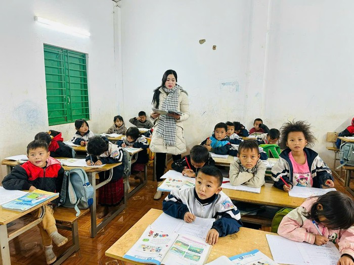 Học sinh Trường Phổ thông dân tộc bán trú Tiểu học Mường Lạn (xã Mường Lạn, tỉnh Sơn La). Ảnh: NVCC