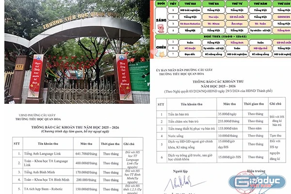 Có phụ huynh băn khoăn về chương trình liên kết, ăn bán trú, Hiệu trưởng TH Quan Hoa nói gì?