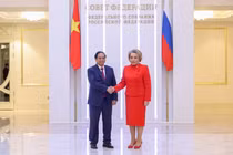 Thủ tướng Chính phủ Phạm Minh Chính gặp Chủ tịch Hội đồng Liên bang Nga