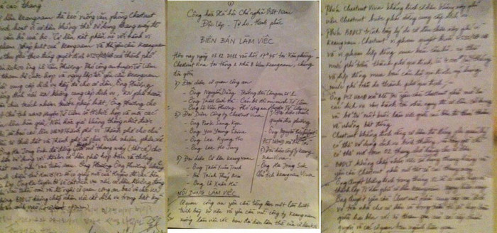 Sau 4h đàm phán giữa các bên, đại diện Keangnam Vina - ông Ha Jong Suk đã đặt bút kývà chấp nhận mở cửa thang máy cho cư dân