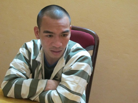 Đối tượng Vũ Tấn Cường tại cơ quan điều tra Đối tượng Vũ Tấn Cường tại cơ quan điều tra