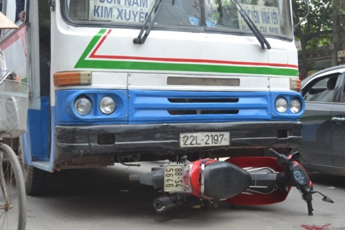 Hiện trường vụ tai nạn.