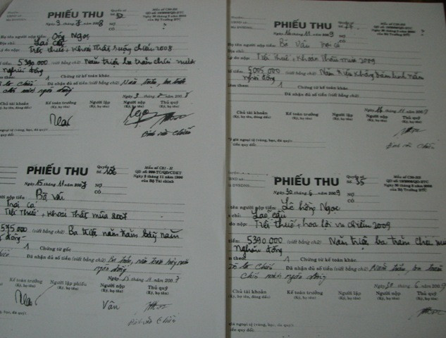 Suốt gần 30 năm qua gia đình ông Ngọc vẫn phải đóng thuế nông nghiệp thay cho UBND xã Tiên tân nếu khu đất trên thuộc đất công ích