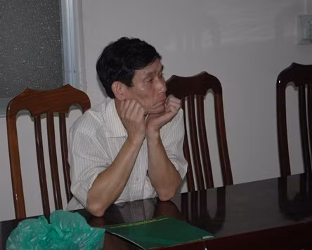 Đối tượng Nguyễn Văn Ái bị bắt giữ tại cơ quan công an