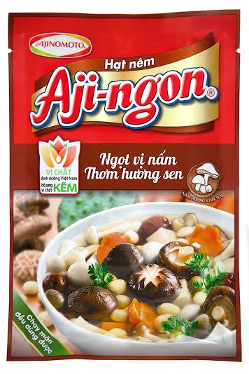 Hạt nêm Aji-ngon từ Nấm hương và Hạt sen được tăng cường vi chất kẽm. Hạt nêm Aji-ngon từ Nấm hương và Hạt sen được tăng cường vi chất kẽm.
