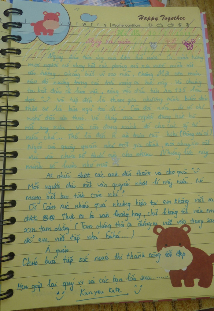 Ấn tượng nhật ký tình nguyện viên tiếp sức mùa thi ảnh 4 Ấn tượng nhật ký tình nguyện viên tiếp sức mùa thi ảnh 4