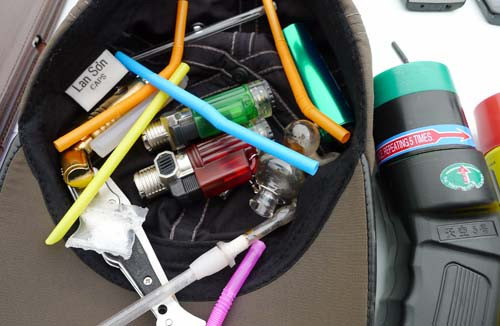 Những tang vật mà lực lượng chức năng thu được của Kiều Văn Mạnh