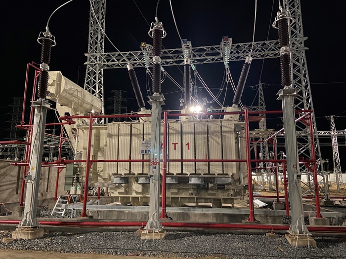 Máy biến áp AT1 220kV - 250MVA, trạm biến áp 220 kV Ninh Phước. Máy biến áp AT1 220kV - 250MVA, trạm biến áp 220 kV Ninh Phước.