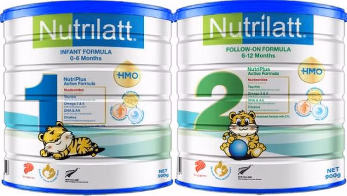 Sản phẩm dinh dưỡng Nutrilatt1 và Nutrilatt2 của Công ty TNHH MS Nutrition Pte (Singapore). Ảnh: Cục An toàn thực phẩm.