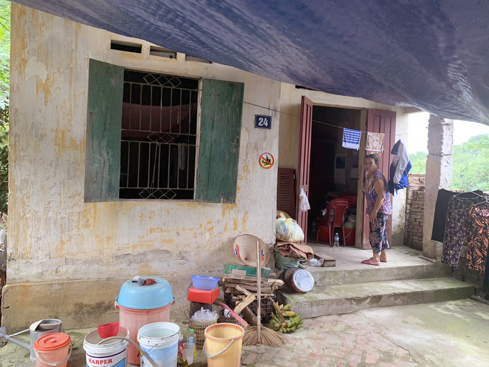 Căn nhà của bà Trịnh Thị Nguyệt trước khi được làm mới và sửa chữa. Ảnh: Ngọc Vân.