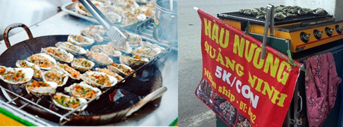 Trên vỉa hè một số tuyến phố ở Hà Nội xuất hiện những xe hàng bán hàu nướng thu hút sự chú ý của nhiều người đi đường. Ảnh: TD. Trên vỉa hè một số tuyến phố ở Hà Nội xuất hiện những xe hàng bán hàu nướng thu hút sự chú ý của nhiều người đi đường. Ảnh: TD.