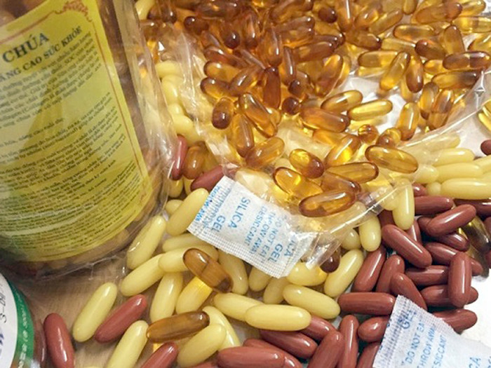 Đã có nhiều vụ sản xuất thực phẩm chức năng giả với số lượng lên đến 20 tấn đã bị các cơ quan chức năng bắt giữ, truy tố. Ảnh: Xuân Lực. Đã có nhiều vụ sản xuất thực phẩm chức năng giả với số lượng lên đến 20 tấn đã bị các cơ quan chức năng bắt giữ, truy tố. Ảnh: Xuân Lực.