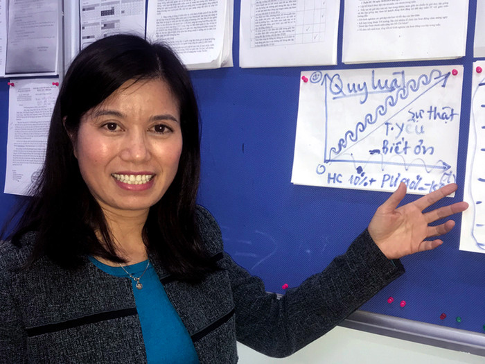 Nhà giáo Đào Thị Thủy - Phó hiệu trưởng phụ trách chuyên môn của Trường tiểu học Đoàn Thị Điểm, Hà Nội. Ảnh: Tùng Dương. Nhà giáo Đào Thị Thủy - Phó hiệu trưởng phụ trách chuyên môn của Trường tiểu học Đoàn Thị Điểm, Hà Nội. Ảnh: Tùng Dương.