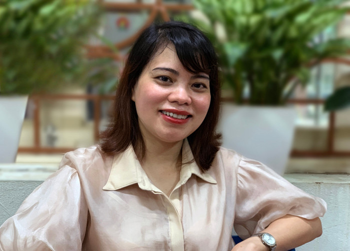 Cô Lưu Thị Biên - Giáo viên chủ nhiệm lớp 6P Trường Trung học phổ thông Đoàn Thị Điểm (Hà Nội). Ảnh: Tùng Dương. Cô Lưu Thị Biên - Giáo viên chủ nhiệm lớp 6P Trường Trung học phổ thông Đoàn Thị Điểm (Hà Nội). Ảnh: Tùng Dương.