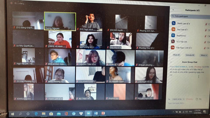 Tiết học Online của học sinh Trường Trung học phổ thông Yên Hoa (Hà Nội). Ảnh: Nhà trường cung cấp. Tiết học Online của học sinh Trường Trung học phổ thông Yên Hoa (Hà Nội). Ảnh: Nhà trường cung cấp.