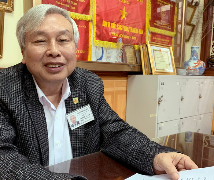 Tiến sĩ Võ Thế Quân - Hiệu trưởng Trường Trung học phổ thông Đông Đô (Hà Nội). Ảnh: Tùng Dương. Tiến sĩ Võ Thế Quân - Hiệu trưởng Trường Trung học phổ thông Đông Đô (Hà Nội). Ảnh: Tùng Dương.