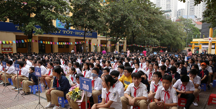 Thầy Cường cho biết: "Hàng năm Trường Trung học cơ sở Thái Thịnh có khá nhiều học sinh thi vào chuyên”. Ảnh: NVCC. Thầy Cường cho biết: "Hàng năm Trường Trung học cơ sở Thái Thịnh có khá nhiều học sinh thi vào chuyên”. Ảnh: NVCC.