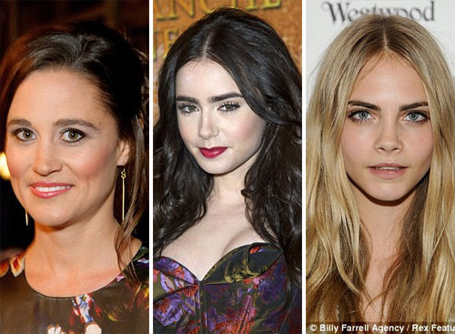 Kiểu 5: Lông mày rậm Những người đẹp đang đi theo xu hướng này như Pippa Middleton, Cara Delevingne và LiLy Collins đều rất hài lòng với cặp lông mày này. Xem thêm: Điểm danh những chiếc "cằm mới" của Sao Việt. Kiểu 5: Lông mày rậm Những người đẹp đang đi theo xu hướng này như Pippa Middleton, Cara Delevingne và LiLy Collins đều rất hài lòng với cặp lông mày này. Xem thêm: Điểm danh những chiếc "cằm mới" của Sao Việt.