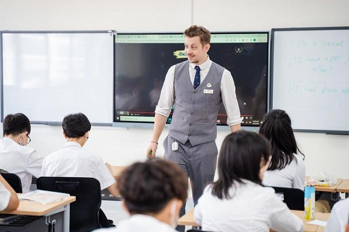 Tiết học của thầy và trò Trường Tiểu học, Trung học cơ sở và Trung học phổ thông Vinschool (Ảnh: Vinschool.edu.vn)