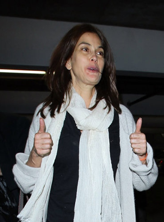 Teri Hatcher nhợt nhạt, xấu xí mặt mộc. Xem thêm: Nghệ thuật chưng diện "màn hình phẳng" của Sao Hoa ngữ