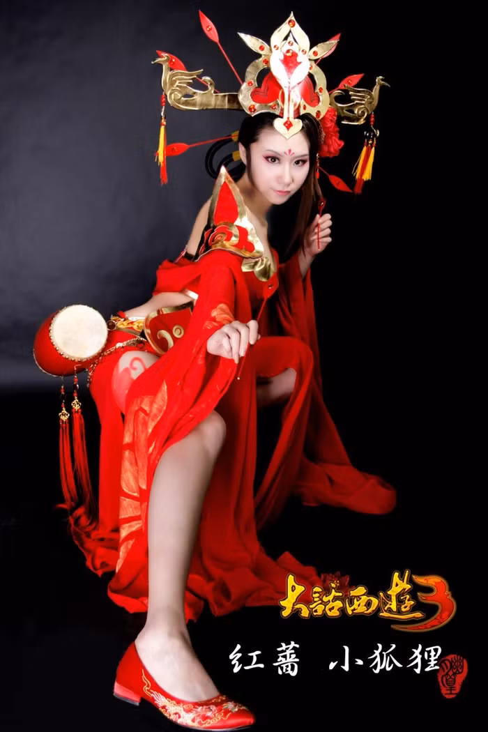 Diệp Tử Huyên cos tạo hình nhân vật tiểu hồ ly Hồng Tường trong game “Đại thoại tây du 3”. Diệp Tử Huyên cos tạo hình nhân vật tiểu hồ ly Hồng Tường trong game “Đại thoại tây du 3”.