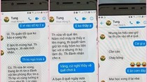 Một số tin nhắn thầy giáo môn Địa lý, chủ nhiệm N.Đ.T. gửi cho nữ sinh M. có nội dung tình cảm (Ảnh: facebook Trà My) Một số tin nhắn thầy giáo môn Địa lý, chủ nhiệm N.Đ.T. gửi cho nữ sinh M. có nội dung tình cảm (Ảnh: facebook Trà My)