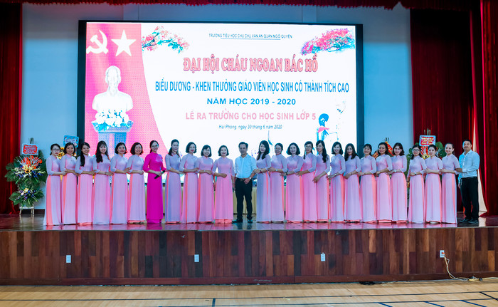 Năm học 2019-2020, Trường Tiểu học Chu Văn An (quận Ngô Quyền, Hải Phòng) đã đạt được nhiều thành tích đáng khích lệ (Ảnh: Lã Tiến)