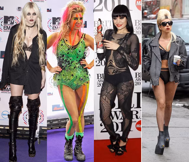 Taylor Momsen, Jessie J, Lady GaGa... liên tục là những cái tên nằm trong danh sách "thảm họa thời trang" và khiến các NTK phải e ngại. Xem thêm: Diện quần "xẻ tít tắp", Sao vô tư chìa chân.