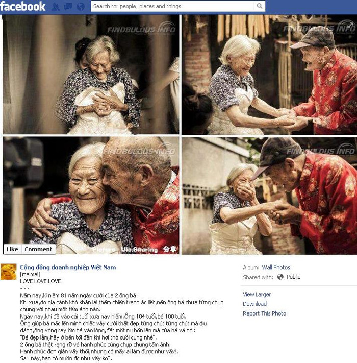 Một đám cưới muộn của cặp tình nhân già ở vào cái tuổi xế chiều khi cụ ông đã 104 tuổi,còn cụ bà cũng bước vào tuổi 100. Chiếc váy cưới ông mang đến bên bà khiến nhiều người rớt nước mắt và khâm phục hạnh phúc mà hai ông bà còn mang lại cho nhau.