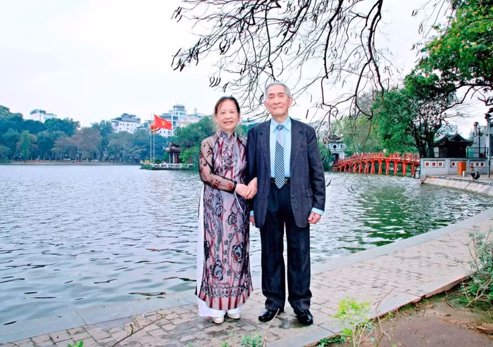 Vợ chồng ông bà Trịnh Lương - Đỗ Giao Cầm. Ảnh: Lưu Diễm.