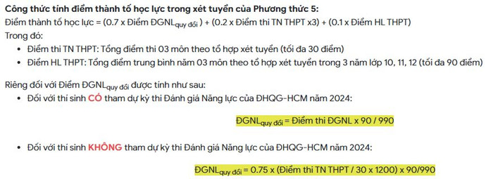 Trường Đại học Bách Khoa lưu ý thí sinh về tiêu chí tính điểm thành tố học lực để xét tuyển. Ảnh: Website nhà trường. Trường Đại học Bách Khoa lưu ý thí sinh về tiêu chí tính điểm thành tố học lực để xét tuyển. Ảnh: Website nhà trường.