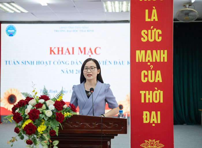 Tiến sĩ Phạm Thị Ánh Nguyệt – Phó Hiệu trưởng Trường Đại học Thái Bình. Ảnh: Website nhà trường. 378030100_280485394735734_4959805387026563009_n.jpg
